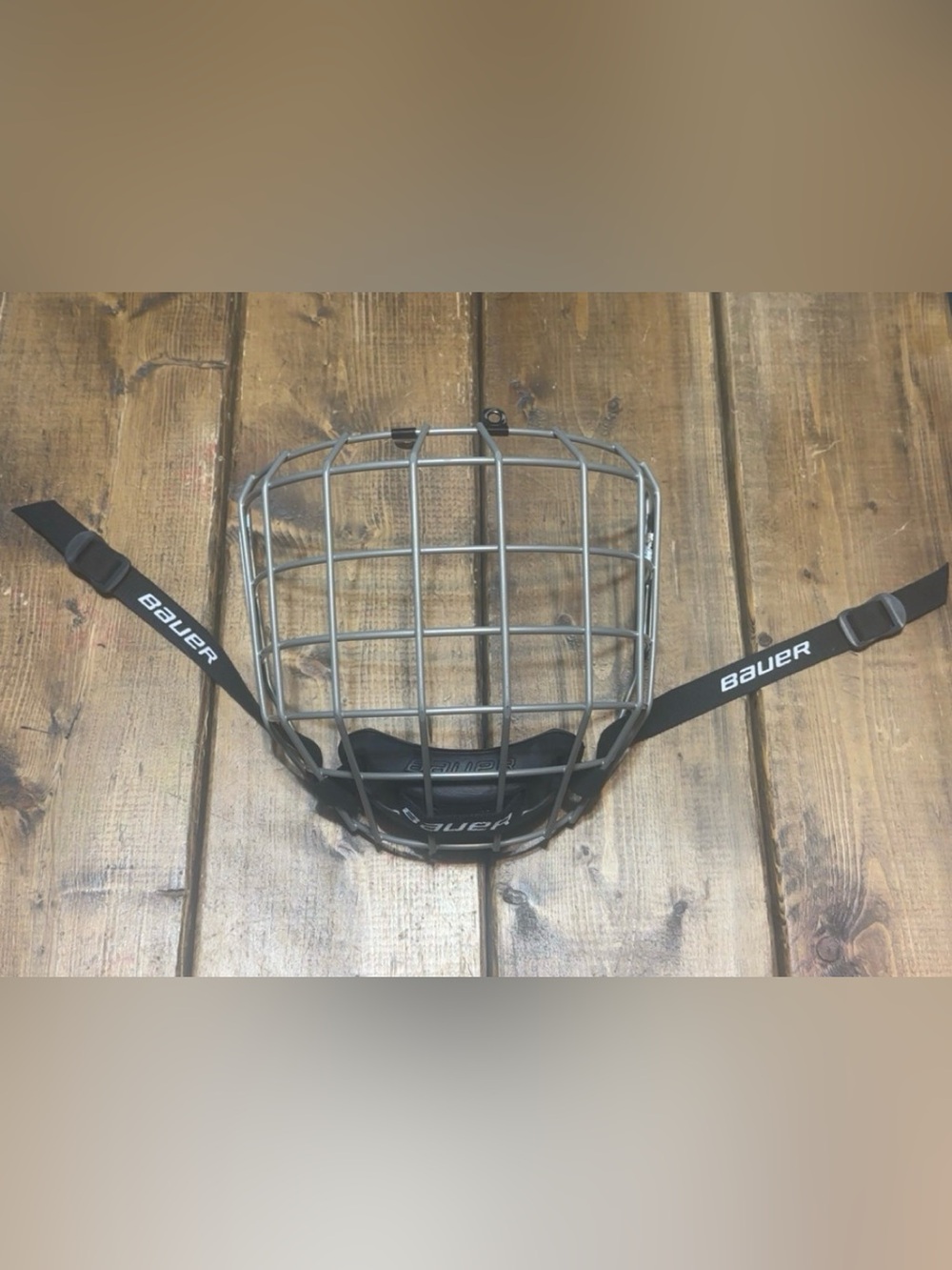 Bauer Silver and Black Hockey cage